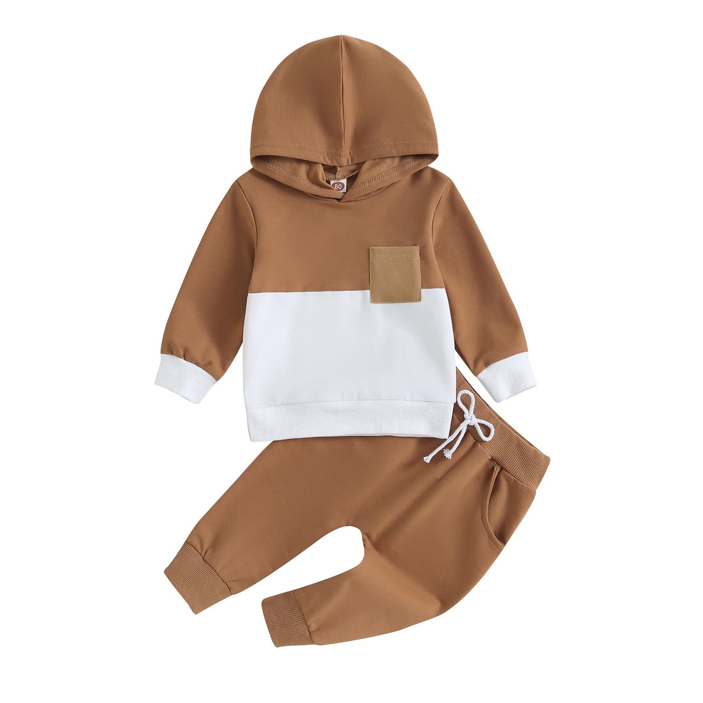 Infant Baby Boy Fall Winter Clothes Outfits Hooded Long Sweatshirt Pants Set Toddler Clothes 6 12 18 24 Months 2T