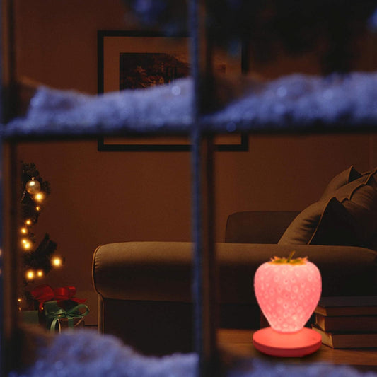 Strawberry Lamp Nursery LED Cute Kids Night Light,Children's Bedside Color Changing Lamp, 3 Modes Touch,Baby Nursery Decorations Gifts for Children,Sweet Gift for Birthday Home Décor