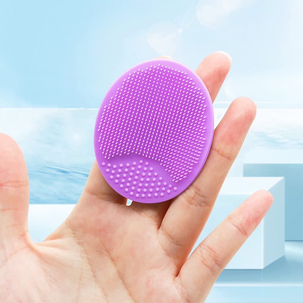 Baby Bath Brush, Baby Cradle Cap Brush, Silicone Massage Brush, Silicone Scrubbers Exfoliator Brush, Skin Scrubber Baby Essential for Dry Skin, Cradle Cap and Eczema (Small-4PCS)