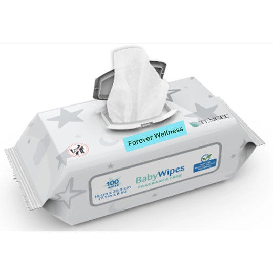 Forever Wellness Baby Wipes Compatible with Kirkland Signature Baby Wipes Fragrance and Alcohol Free, 900-count, Hypoallergenic, Flip-Top Lid Soft Packs.