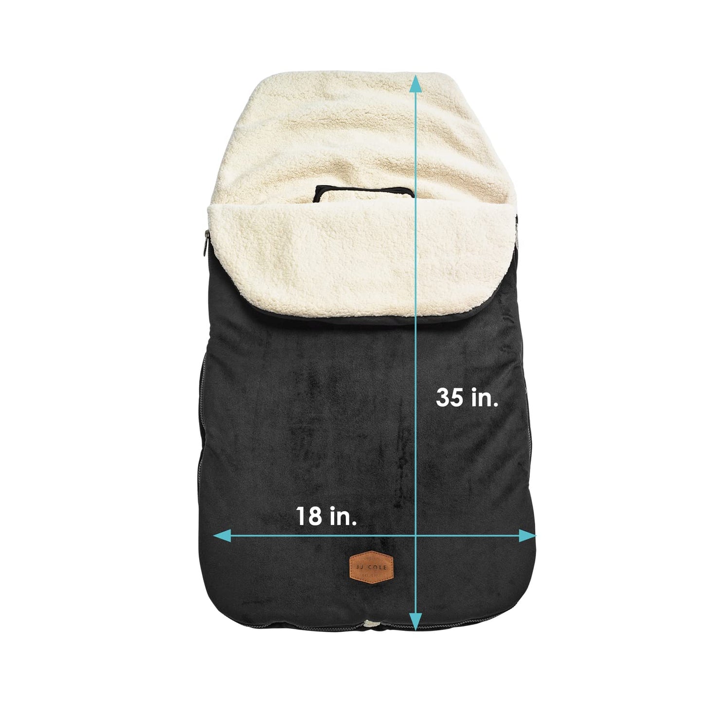 JJ Cole Bundleme - Original, Baby Bunting Bag, Winter Protection for Baby Car Seats and Strollers, Graphite