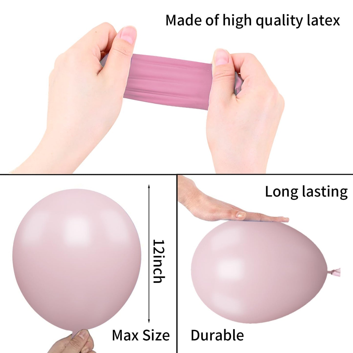 Beige Balloons, 60 PCS 12 Inch Cream Nude Sand White Clear Latex Birthday Balloons for Birthday Baby Shower Wedding Party Decorations
