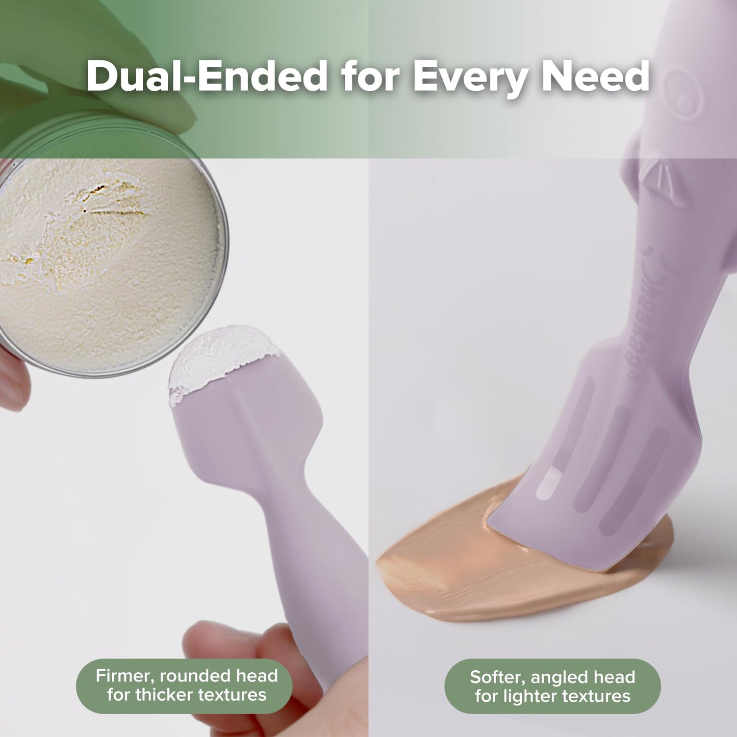haakaa Baby Diaper Cream Spatula, NoMess Dual-Ended Silicone Diaper Rash Cream Applicator with Hygienic Case, Butt Spatula for Baby