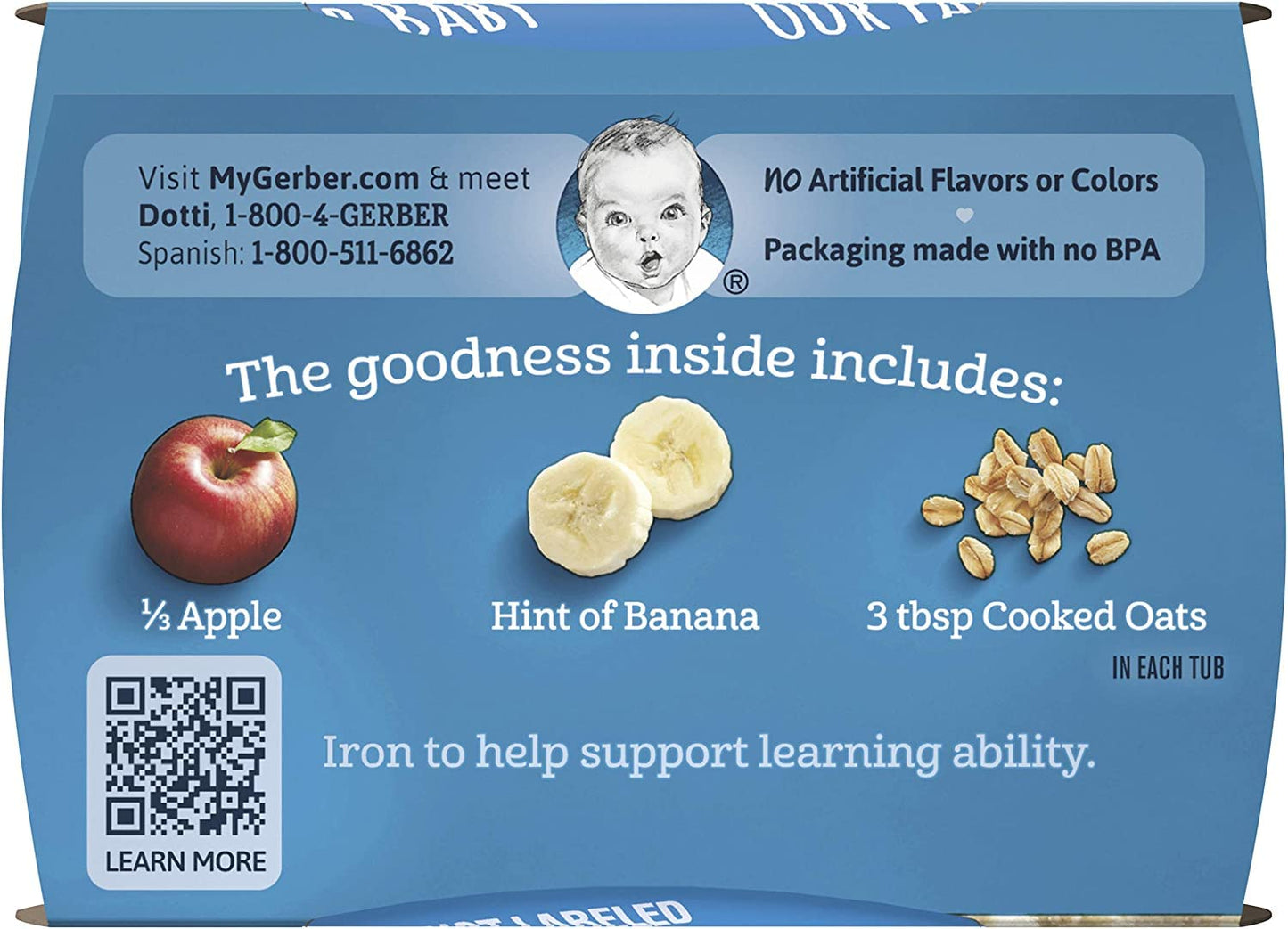 Gerber Natural for Baby 2nd Foods (Apple Banana with Oatmeal)