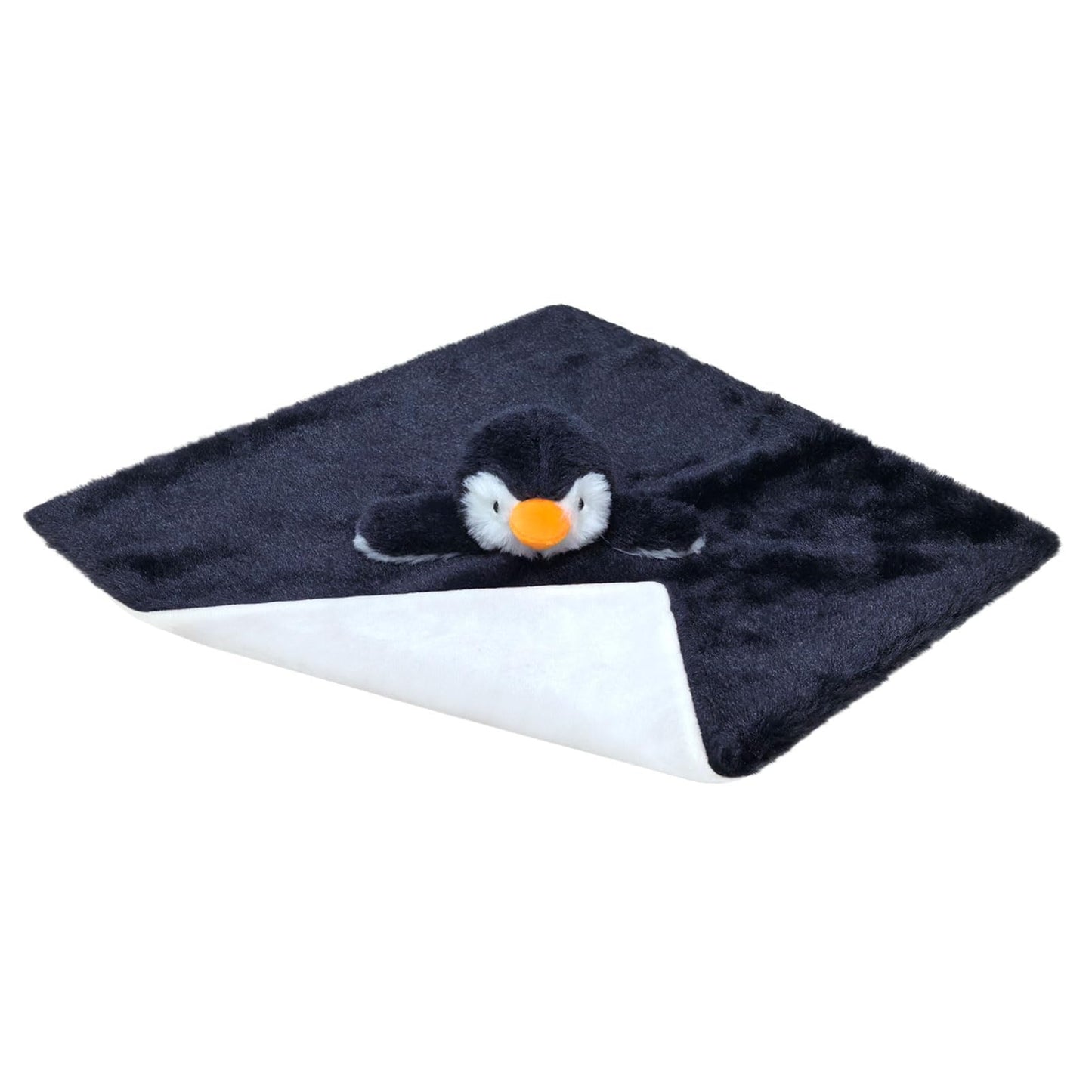 Baby Gray Penguin Soft Stuffed Animal Security Blanket, Plush Penguin Character Lovey Blanket, Baby Shower/Nursery Gift, Newborn Infant Toddler Snuggle Blankie for Girls Boys, 14 Inches