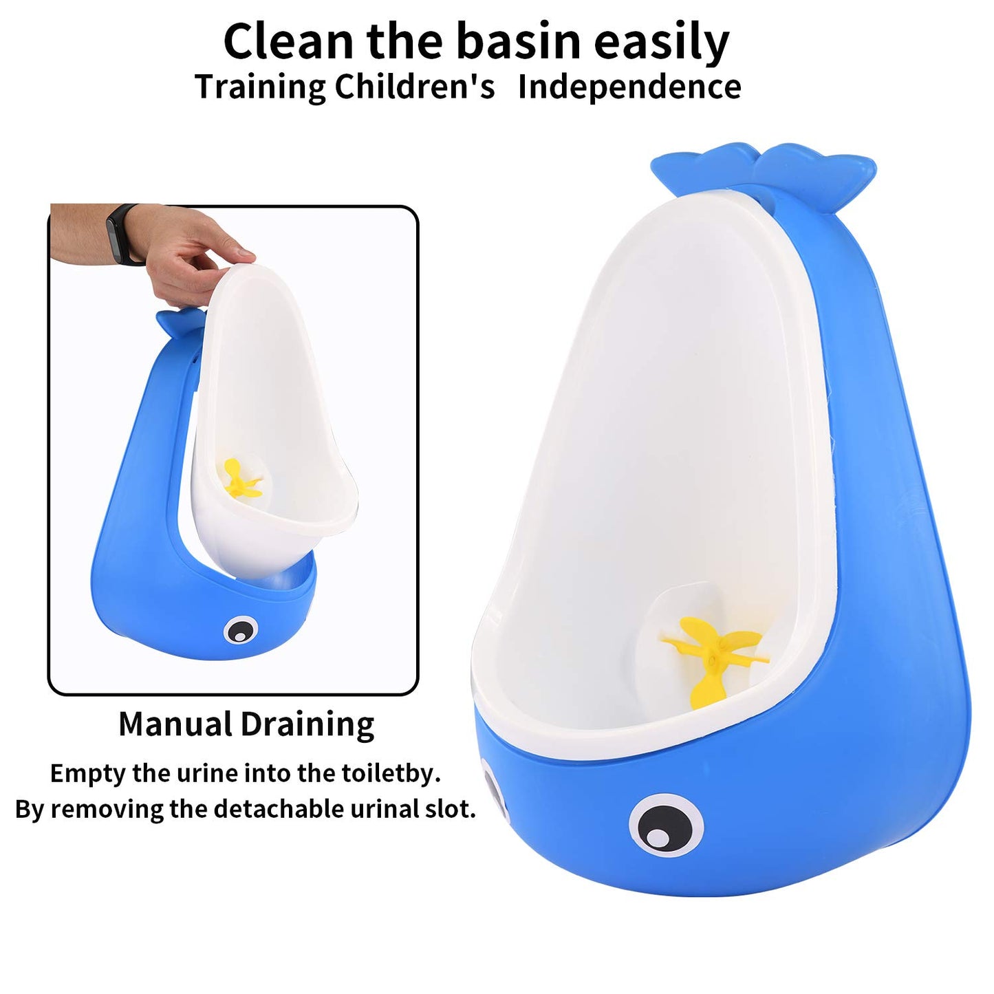Cute Frog Potty Training Urinal for Boys with Funny Aiming Target - Coffee