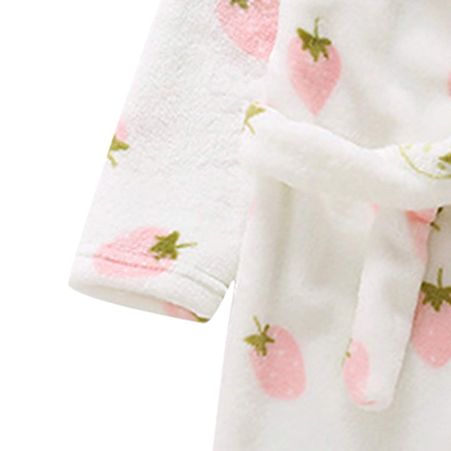 Chamarras de invierno para niños y niñas con estampado de fresa, franela de baño