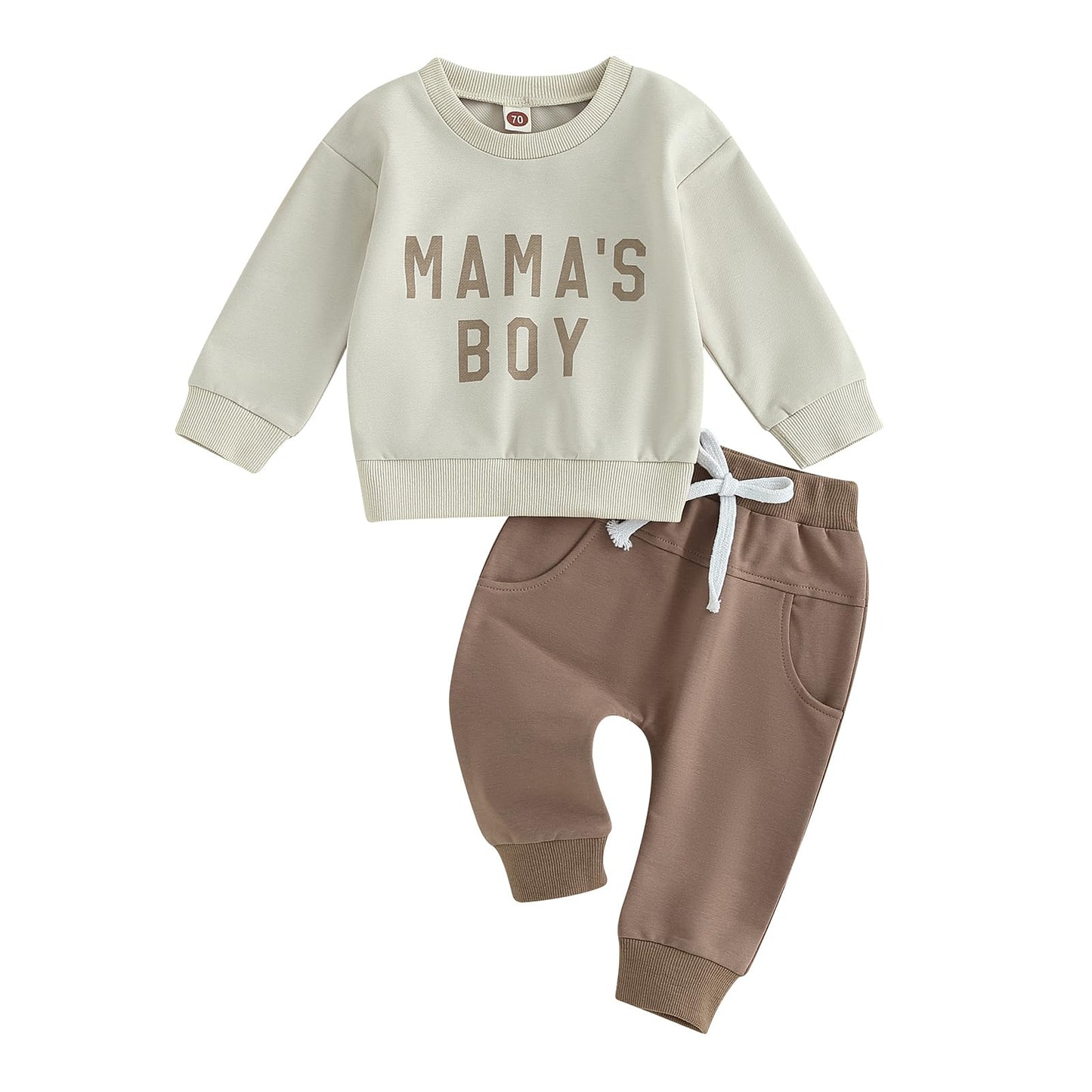 Engofs 2Pcs Toddler Baby Boy Girl Sweatshirt Tops Pants Set Long Sleeve Sweatsuit Fall Winter Outfits