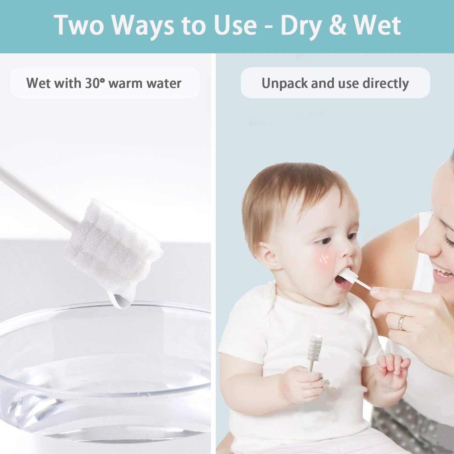 Disposable Infant Toothbrush, Tongue Cleaner, 40Pcs - Oral Care for 0-36 Month Baby + Free Finger Toothbrush
