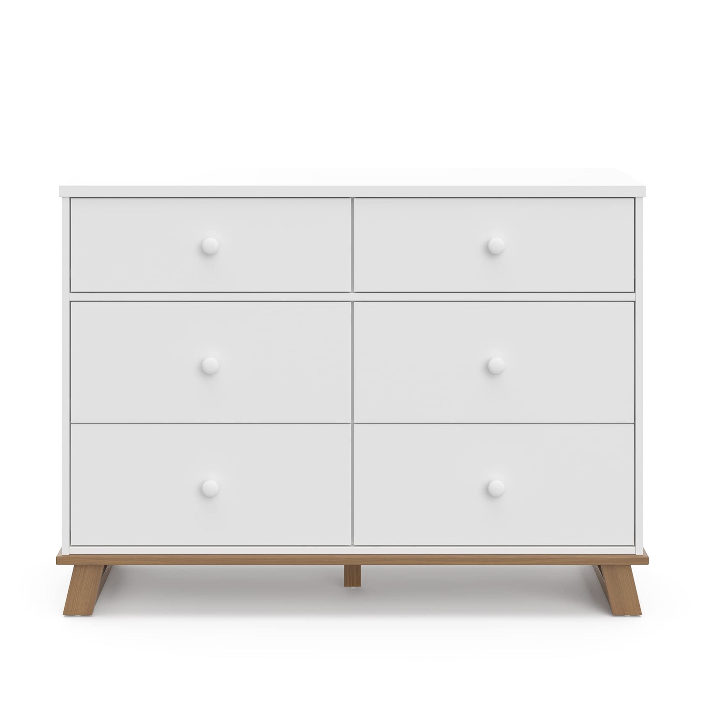 Storkcraft Modern Nursery Changing Table Dresser (White with White) – GREENGUARD Gold Certified, Dresser for Nursery, Changing Table With Drawers