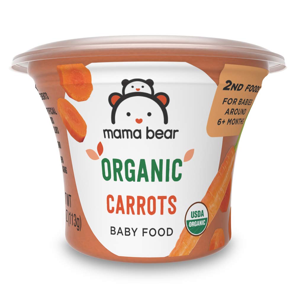 Amazon Brand - Mama Bear Organic Baby Food, Fruit Variety Pack, Apples, Apple Berry Blend, Bananas, Pears, vegetarian, 4 ounce (Pack of 12)
