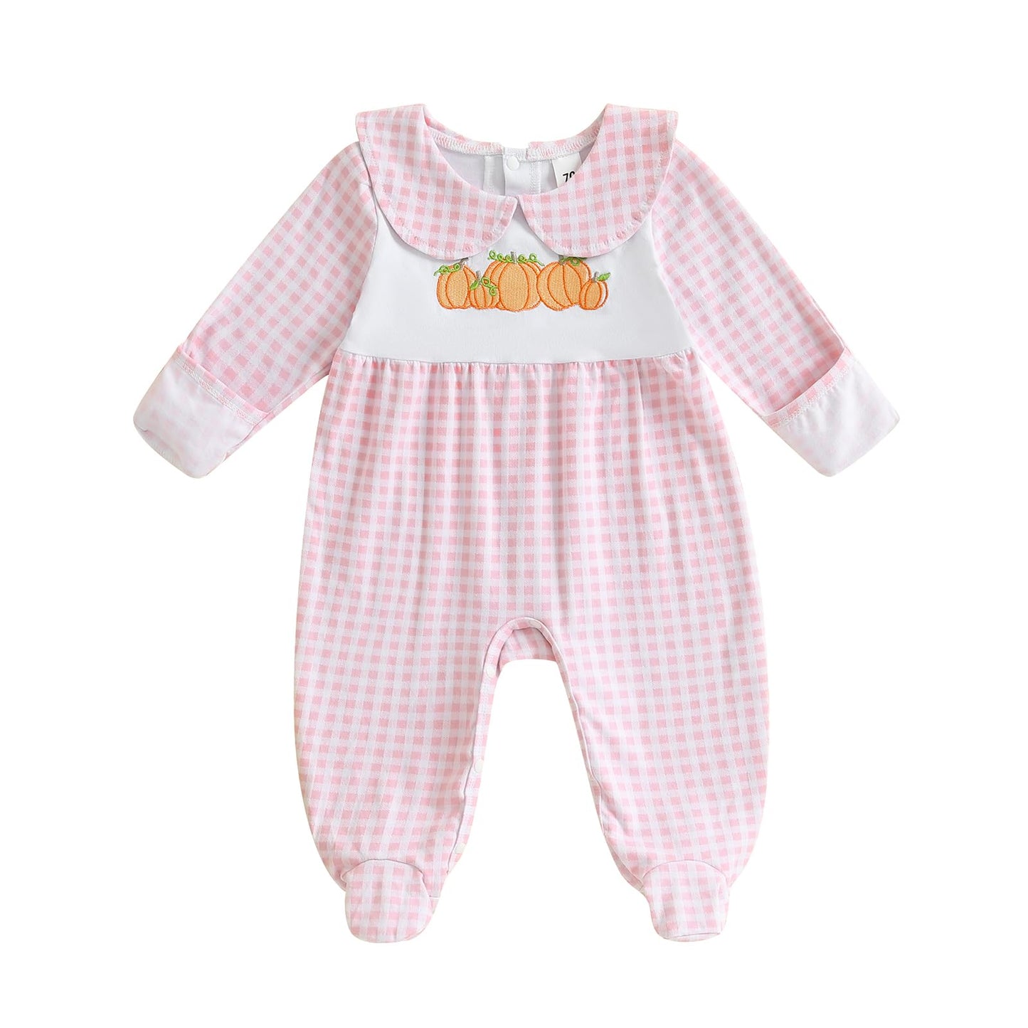 Kuriozud My First Halloween Baby Girl Boy Outfit Newborn Pumpkin Jumpsuit Romper Halloween Footie Pajamas Coming Home Outfit