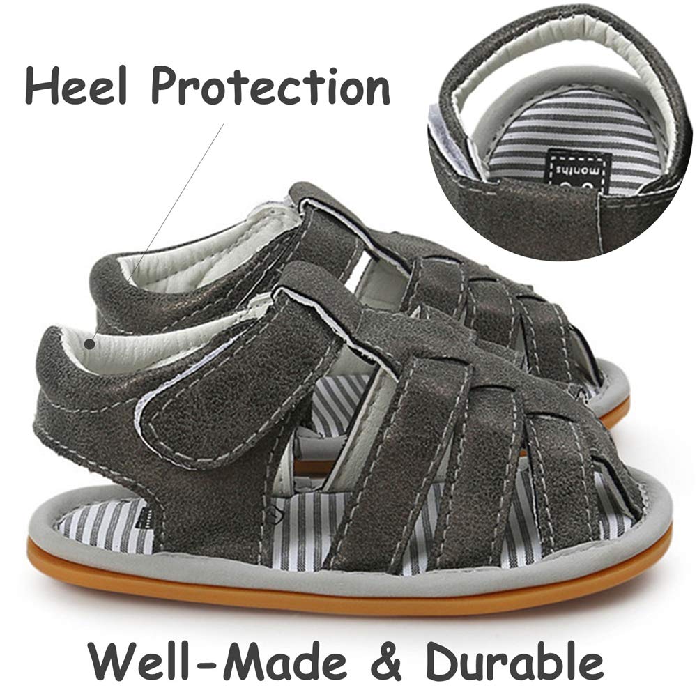 Timatego Baby Boys Girls Sandals Non Slip Soft Sole Outdoor Athletic Shoes Infant Toddler First Walker Crib Summer Shoes 3-18 Months