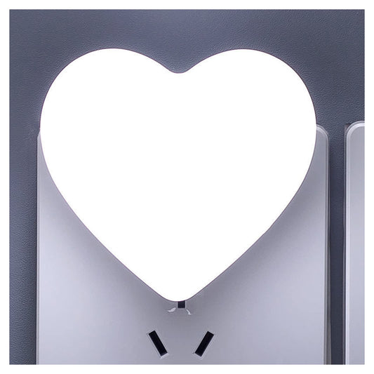 Cute Night Lights, Heart Shape Nursery Nightlight with Light Sensors, Auto Dusk to Dawn Sensor, Soft Warm White, Ideal Nightlight for Bedroom, Bathroom, Hallway, Kitchen (Blue)