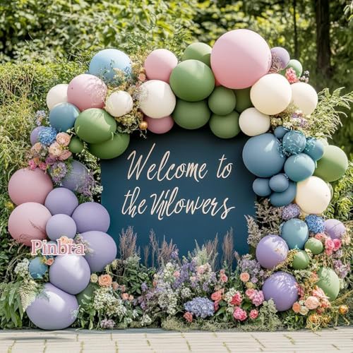 Dusty Blue Tan Balloon Garland Double Stuffed Slate Pastel Blue Brown Nude White Sand Latex Balloons Arch Kit for Neutral Baby Shower Birthday Bridal Wedding Bear Theme Party Decorations
