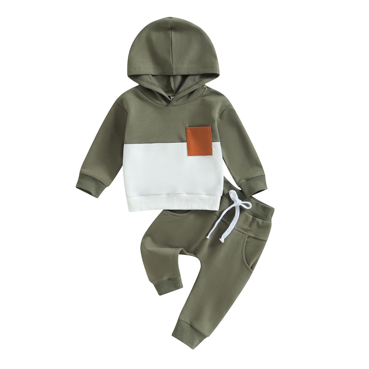 Infant Baby Boy Fall Winter Clothes Outfits Hooded Long Sweatshirt Pants Set Toddler Clothes 6 12 18 24 Months 2T