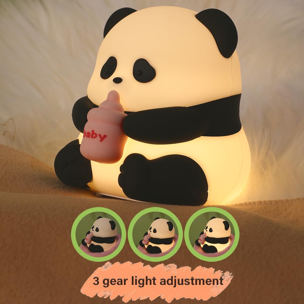 Led Cute Dog Night Light, Dimmable Nursery Puppy Kawaii Lamps, Super Squishy Silicone USB Rechargeable Touch Control Night Lamp for Kids Adults, Used for Camping Party Room Decor (Dog)