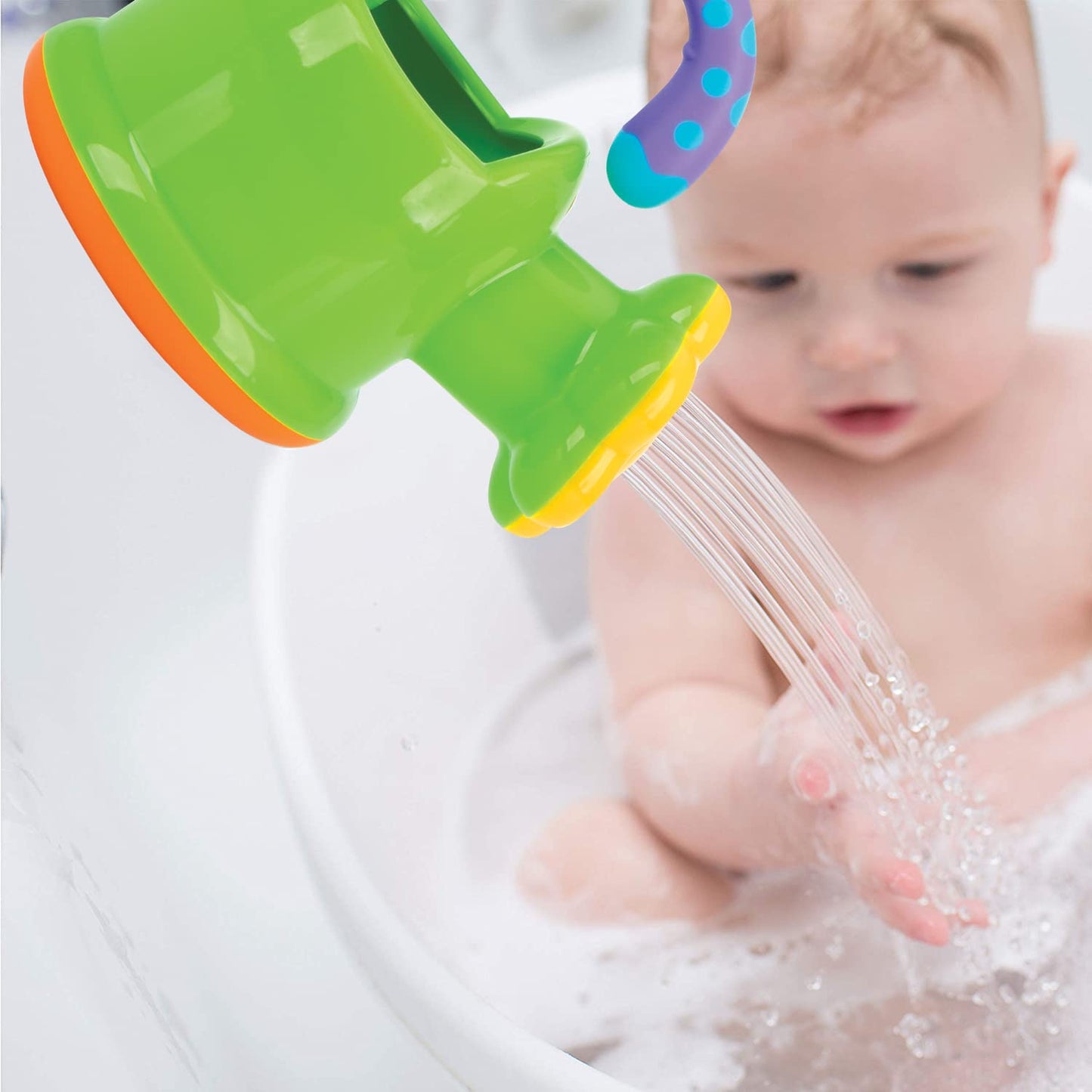 Nuby Watering Can Bath Toy for Baby - 18+ Months - Interactive and Fun Baby Bath Essentials