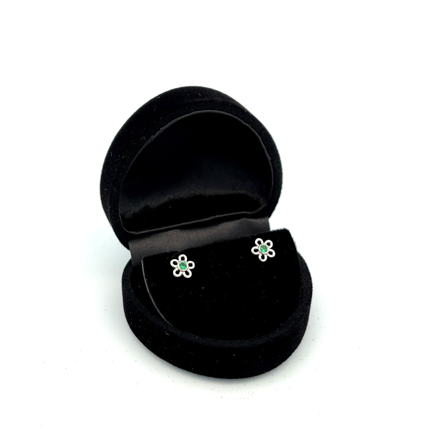 Cherished Moments Girls' Sterling Silver CZ Simulated Birthstone Daisy Earrings with Screw Back (6mm)