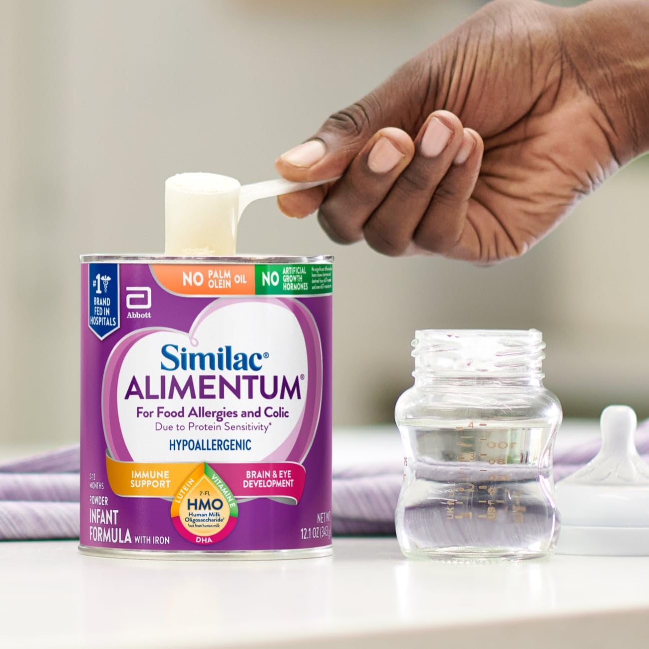 Similac Alimentum with 2'-FL HMO Hypoallergenic Infant Formula, for Food Allergies and Colic Due to Protein Sensitivity, Ready-to-Feed Baby Formula, 8-fl-oz Bottle, Pack of 24