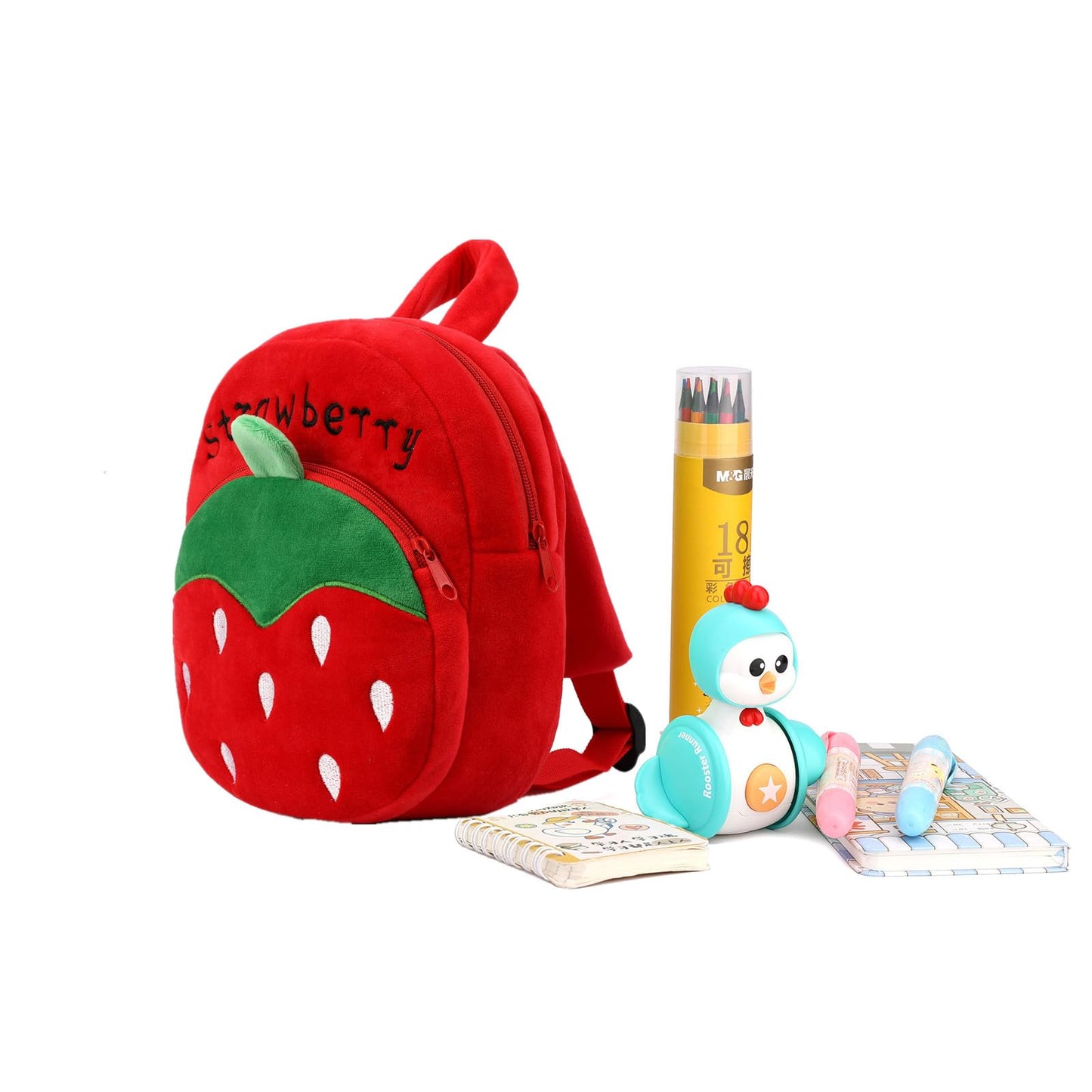 Cute Toddler Backpack Plush Animal Cartoon Mini Travel Daycare Bag for Baby Girl Boy 2-6 Years (Shark Blue)