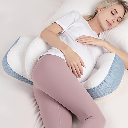 Chilling Home Pregnancy Pillow, Maternity Pillow for Pregnant Women, Pregnancy Pillows for Sleeping Portable, Pregnancy Wedge Pillow, Body Pillow Support for Back, Belly, Waist, Pink