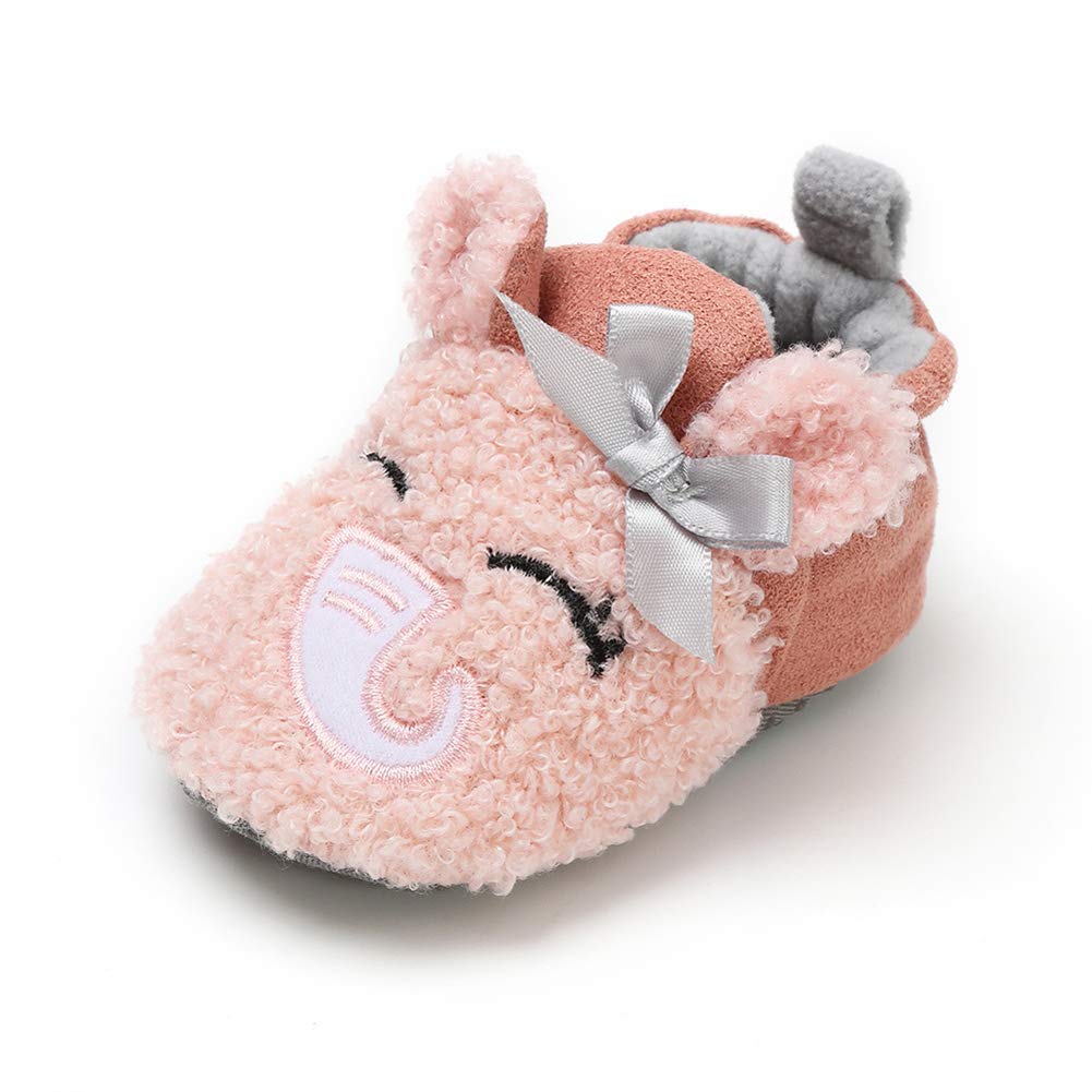 Baby Boys Girls Soft Plush Slippers Cartoon Toddler Infant Warm Winter House Shoes
