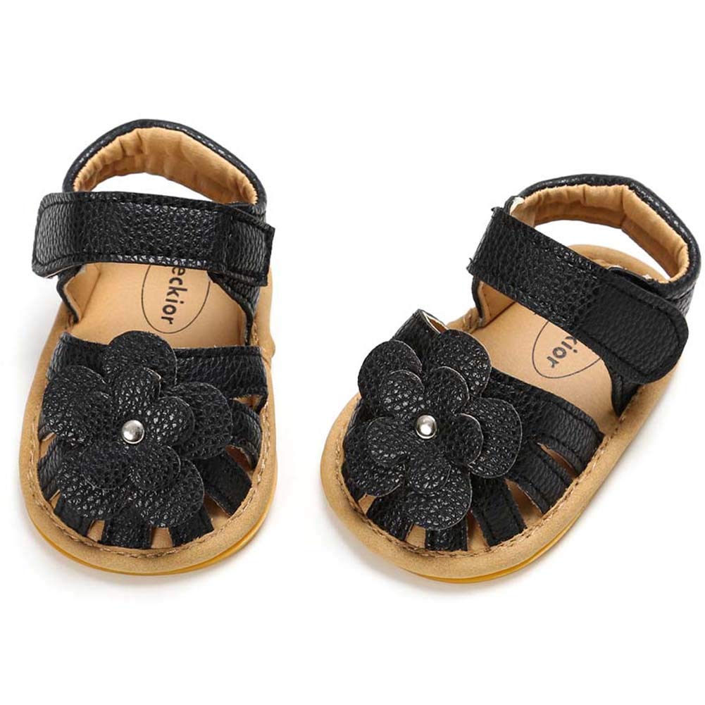 Kannior Infant Boys Girls Sandals Breathable Premium Baby Summer Outdoor Casual Beach Shoes Lightweight Toddler Flower Bowknot Anti Slip Rubber Sole Newborn Prewalker First Crib Shoes