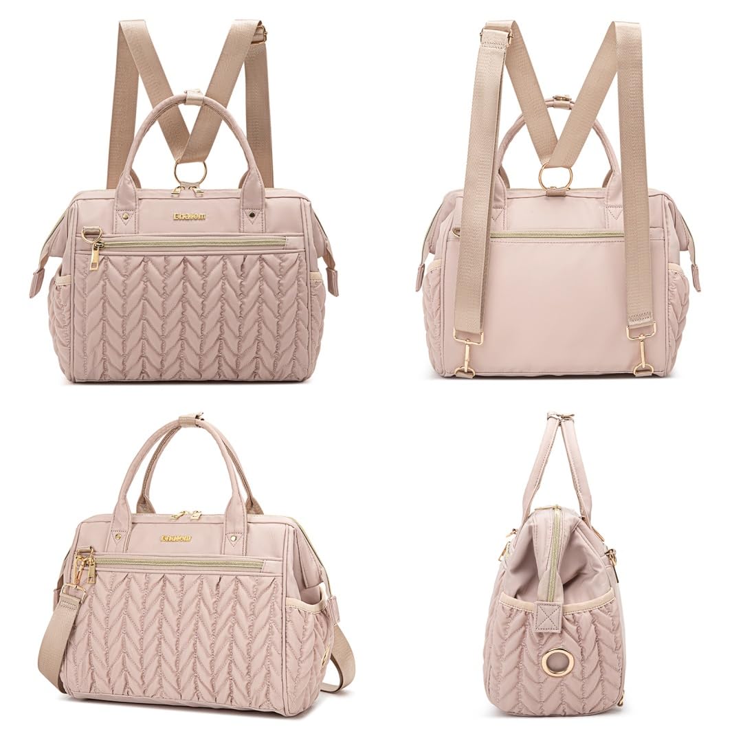 Small Diaper Bag Tote Crossbody, Medium Baby Bag Convertible Backpack for Women Diaper Purse