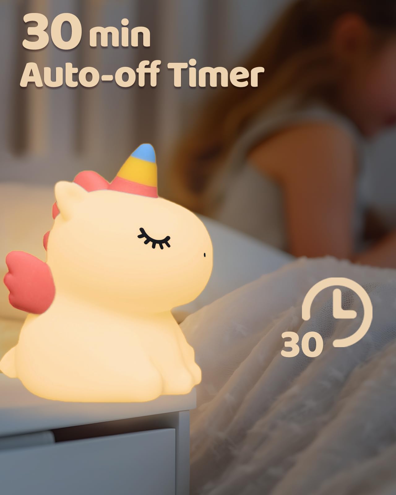 Panda Night Light, Cute Squishy Dimmable Lamp for Kids, Toddler and Baby Room, Bedroom Light