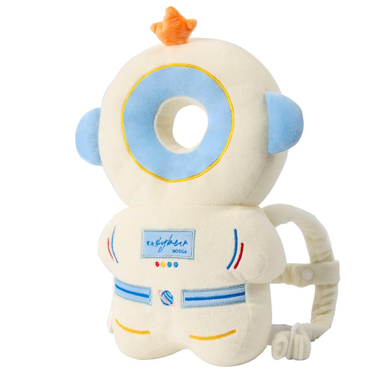 Baby Head Protector Backpack -Soft & Lightweight Pads - Prevents Bebes Backward Fall Astronauts Plush Stuffed