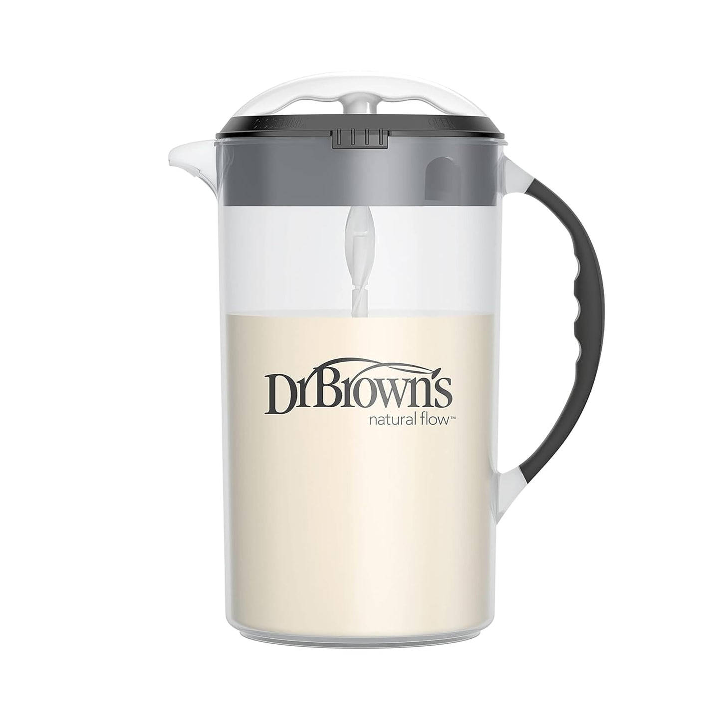 Dr. Brown's Baby Formula Mixing Pitcher with Adjustable Stopper, Locking Lid, & No Drip Spout, 32oz, BPA Free, Teal
