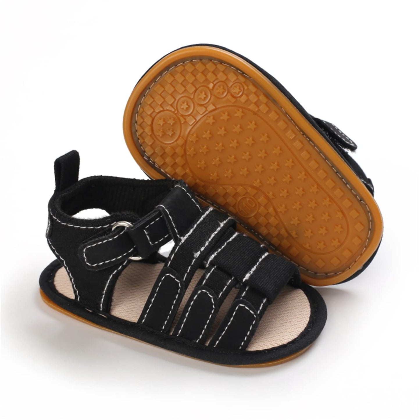 myppgg Baby Boys Girls Summer Sandals Non-Slip Soft Sole Infant Slippers Cotton Crib Shoes for Toddler First Walkers