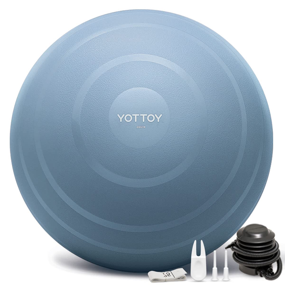 YOTTOY Anti-Burst Exercise Ball for Working Out, Yoga & Pregnancy, Extra Thick Workout Ball for Physical Therapy & Fitness