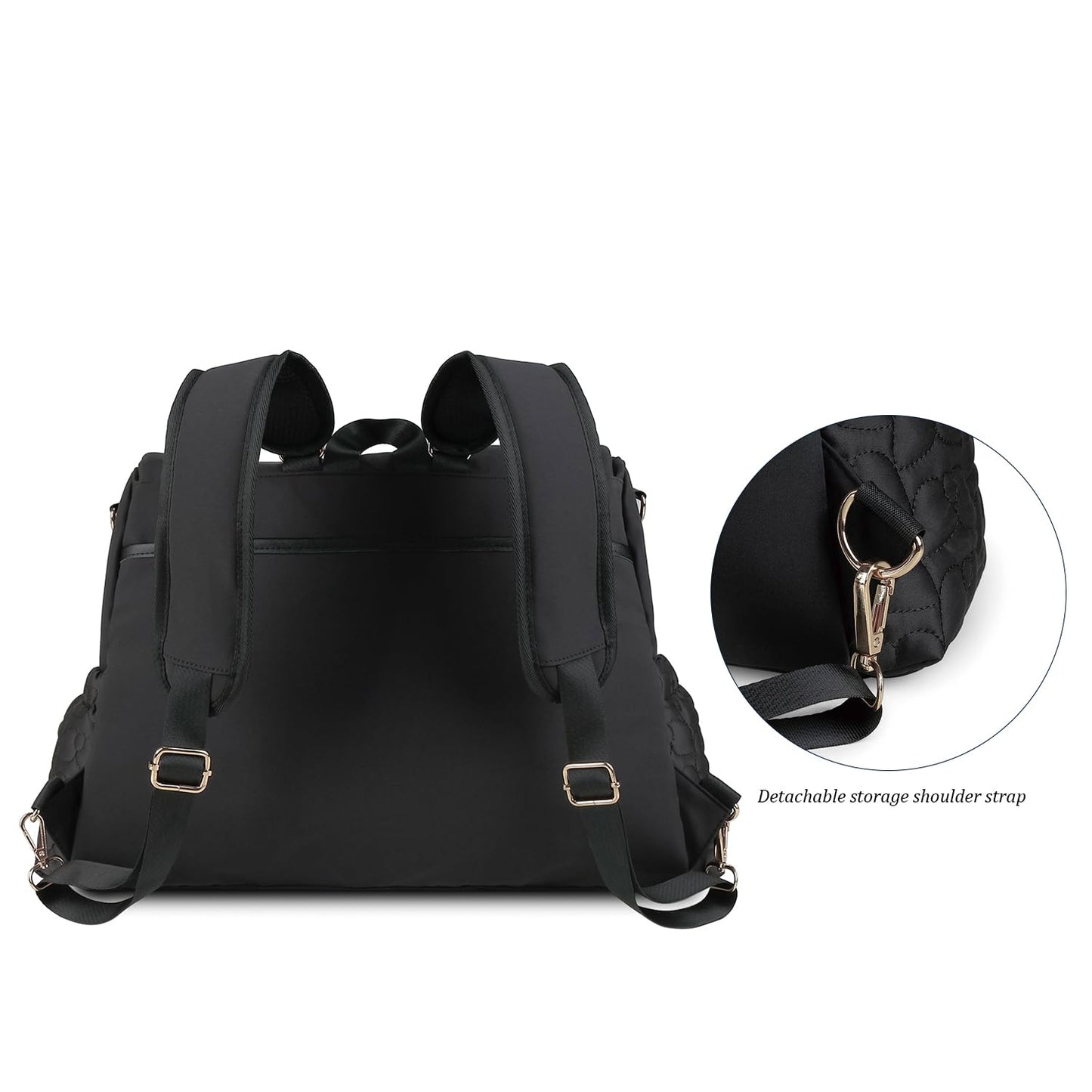 Lmbabter Diaper Bag Backpack Convertible Messenger Bag Travel Backpack Maternity Bags Stylish Baby Bag with Changing Pad for Mom (Brown)