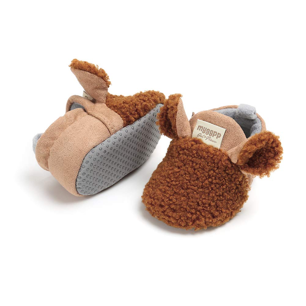 Baby Boys Girls Soft Plush Slippers Cartoon Toddler Infant Warm Winter House Shoes
