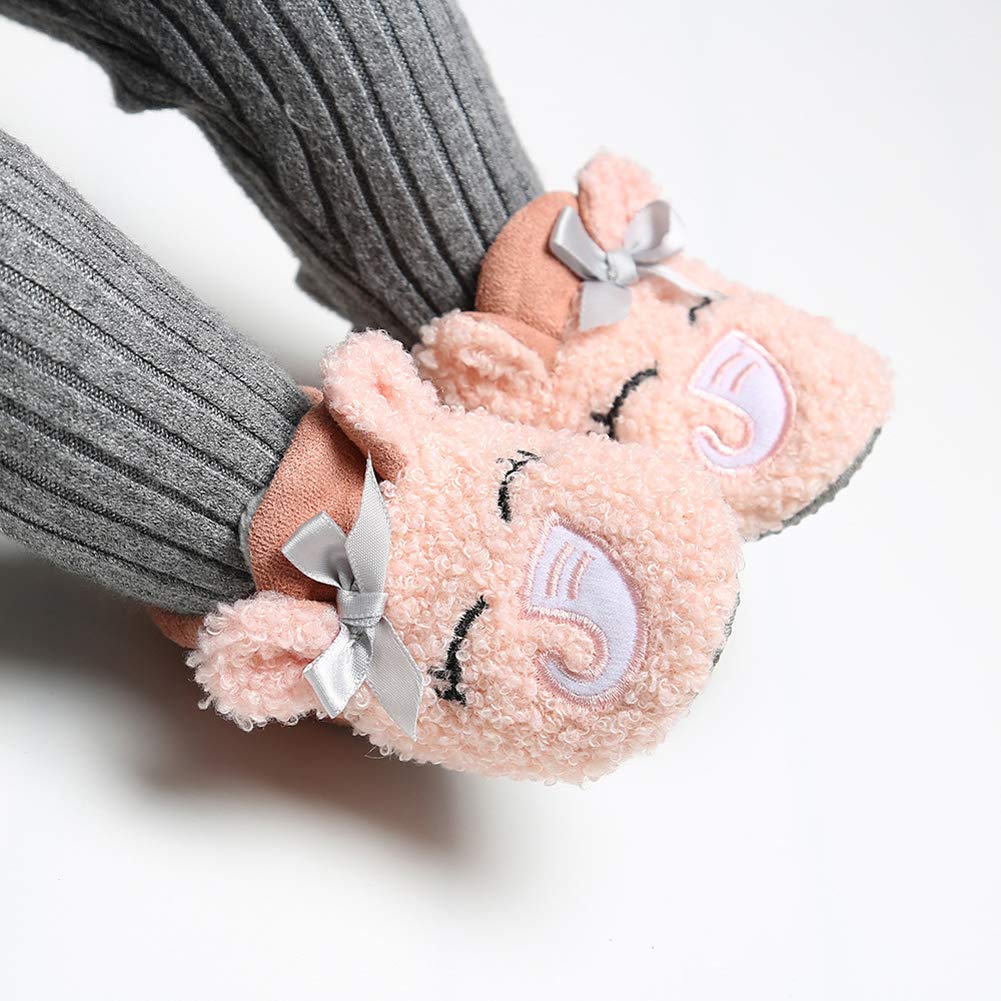 Baby Boys Girls Soft Plush Slippers Cartoon Toddler Infant Warm Winter House Shoes