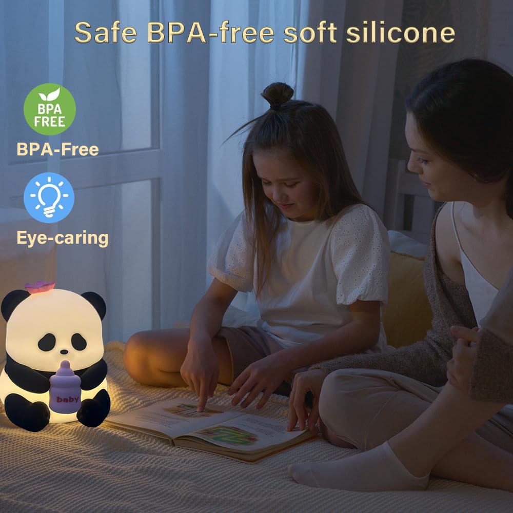Led Cute Dog Night Light, Dimmable Nursery Puppy Kawaii Lamps, Super Squishy Silicone USB Rechargeable Touch Control Night Lamp for Kids Adults, Used for Camping Party Room Decor (Dog)
