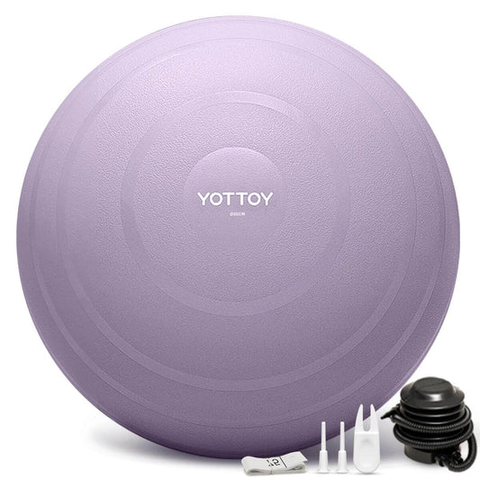 YOTTOY Anti-Burst Exercise Ball for Working Out, Yoga & Pregnancy, Extra Thick Workout Ball for Physical Therapy & Fitness
