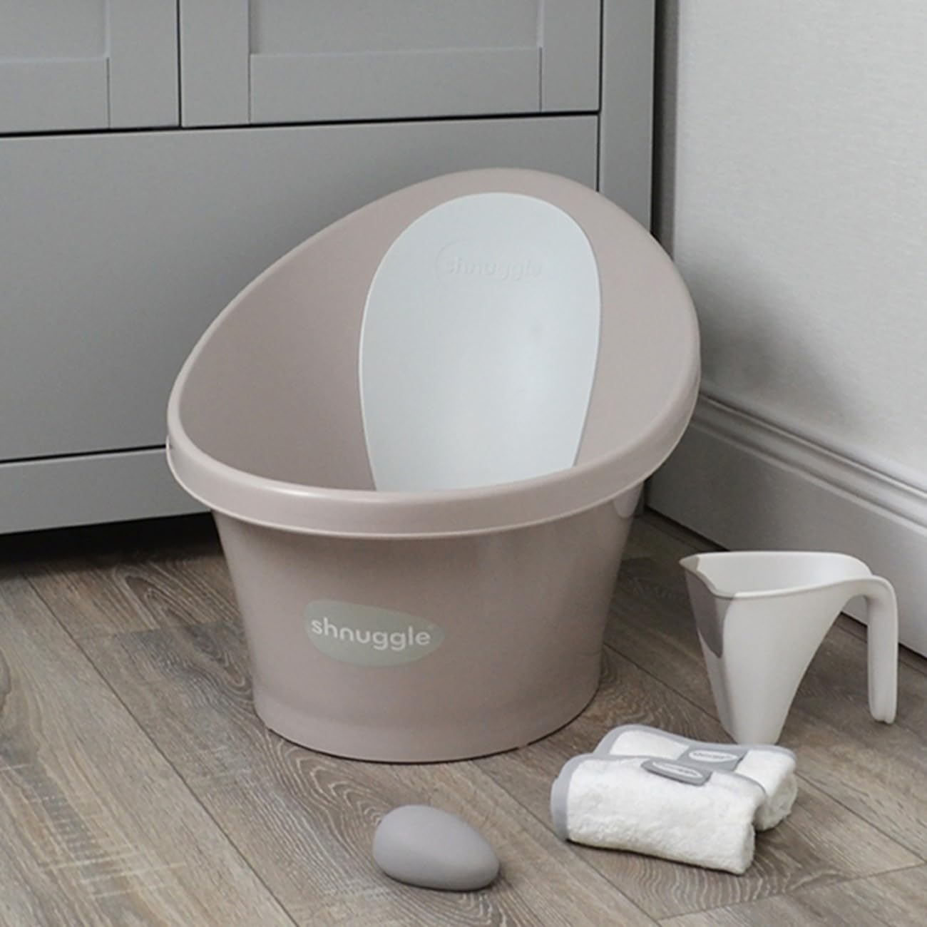 Newborn Baby Bath | Built in Support Bump and Soft Backrest | Suitable from Newborn | Bath Seat Support Includes Plug | Blossom Pink