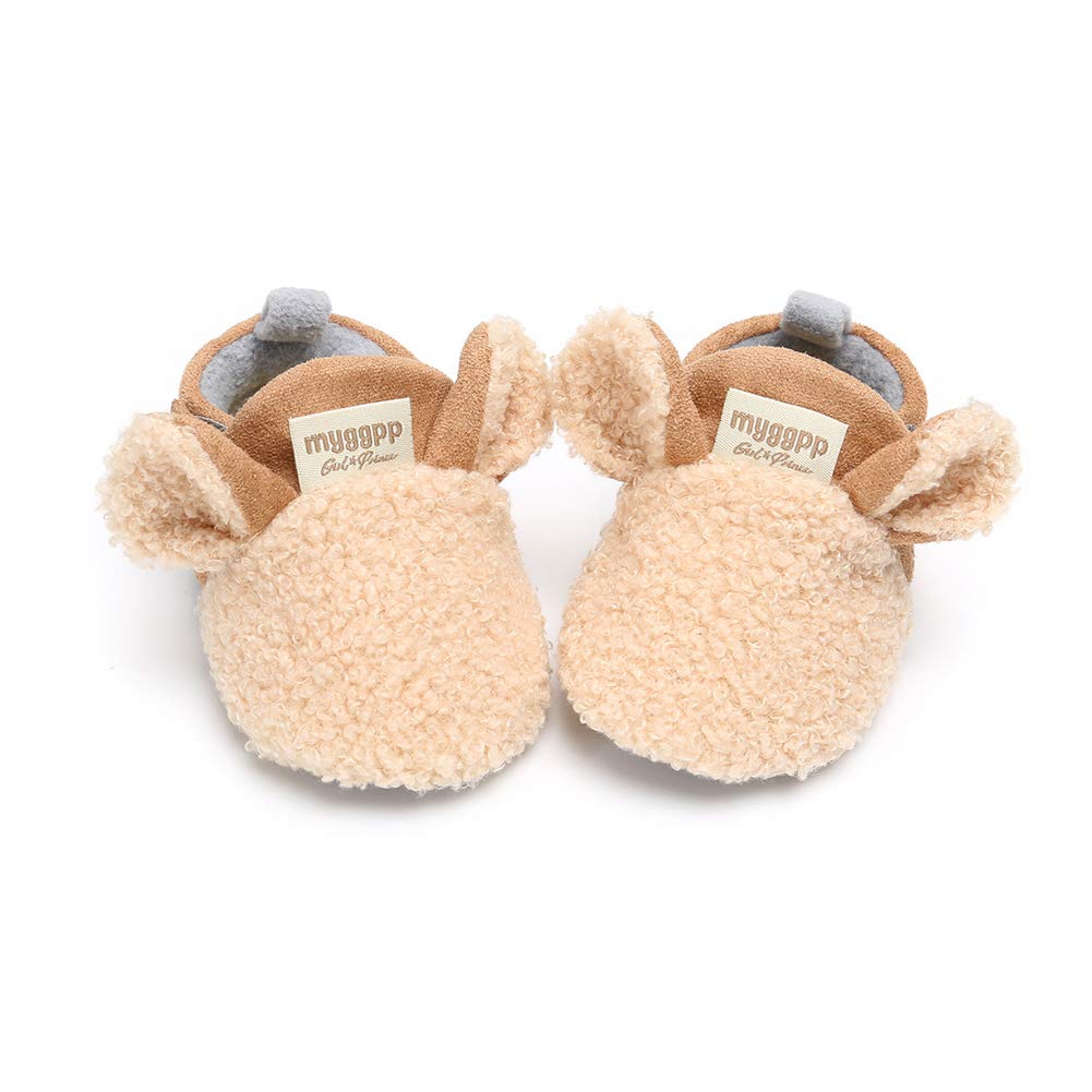 Baby Boys Girls Soft Plush Slippers Cartoon Toddler Infant Warm Winter House Shoes