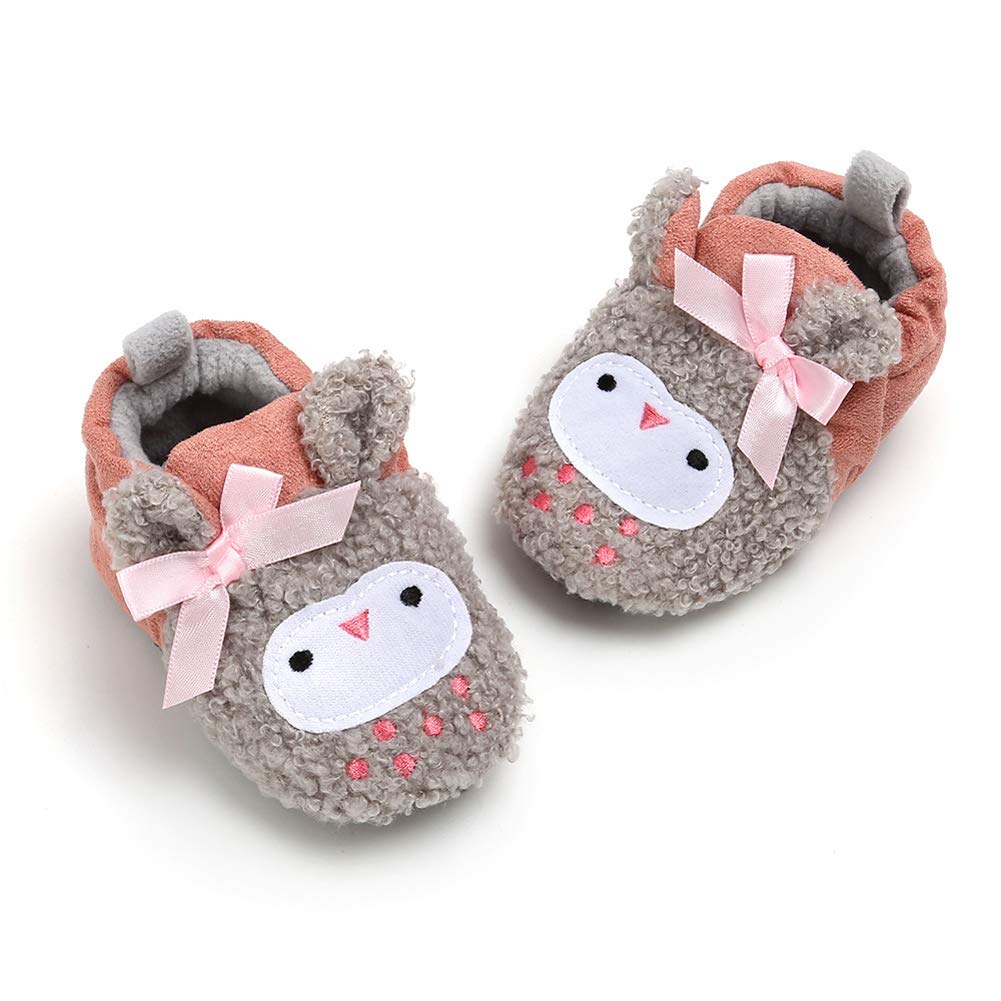 Baby Boys Girls Soft Plush Slippers Cartoon Toddler Infant Warm Winter House Shoes