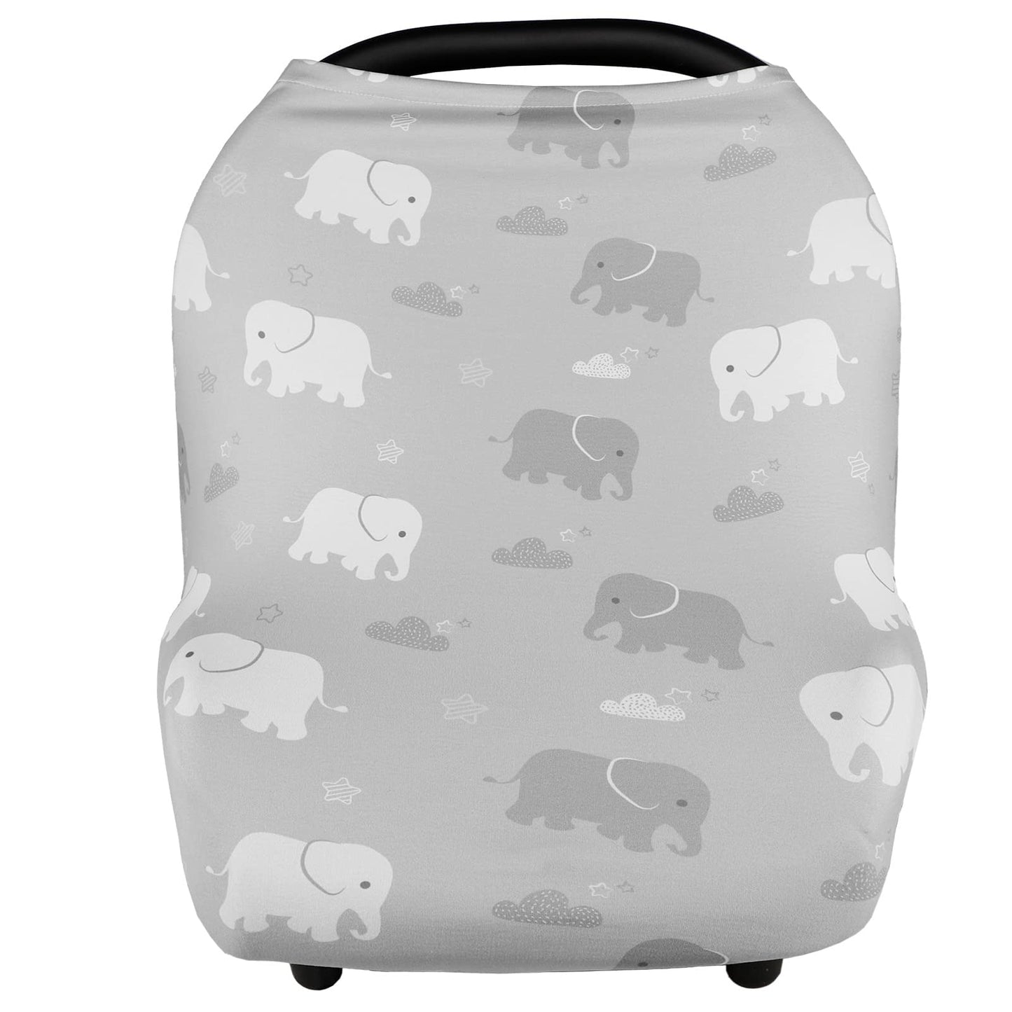 Nursing Cover Breastfeeding, Multi-use Baby CarSeat Cover Girls, Infant Stroller Car Seat Cover, Stretchy Carseat Canopy, Soft Breathable, Peony