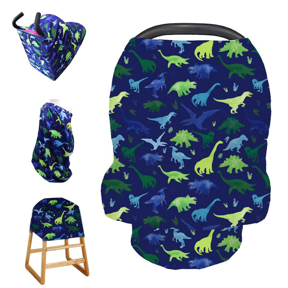 Nursing Cover Breastfeeding, Multi-use Baby CarSeat Cover Girls, Infant Stroller Car Seat Cover, Stretchy Carseat Canopy, Soft Breathable, Peony