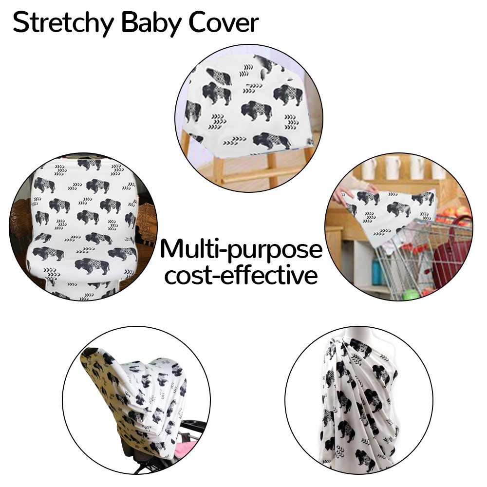 Nursing Cover Breastfeeding, Multi-use Baby CarSeat Cover Girls, Infant Stroller Car Seat Cover, Stretchy Carseat Canopy, Soft Breathable, Peony