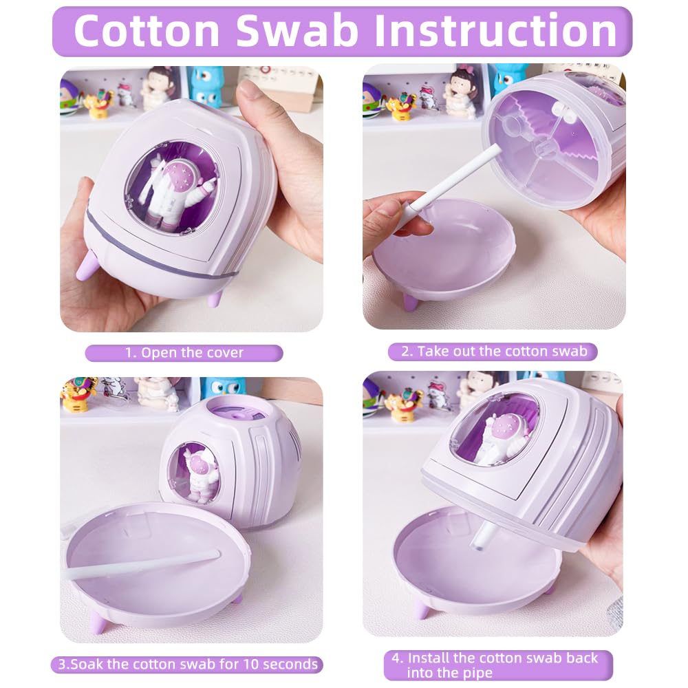 Mini USB Humidifier 220ml with LED Night Light, Small Cute Humidifier Bulit in Adorable Doll for Kids, Plant, Bedroom, Office, Desk, Babies Room, No Battery(Green-Huhu)