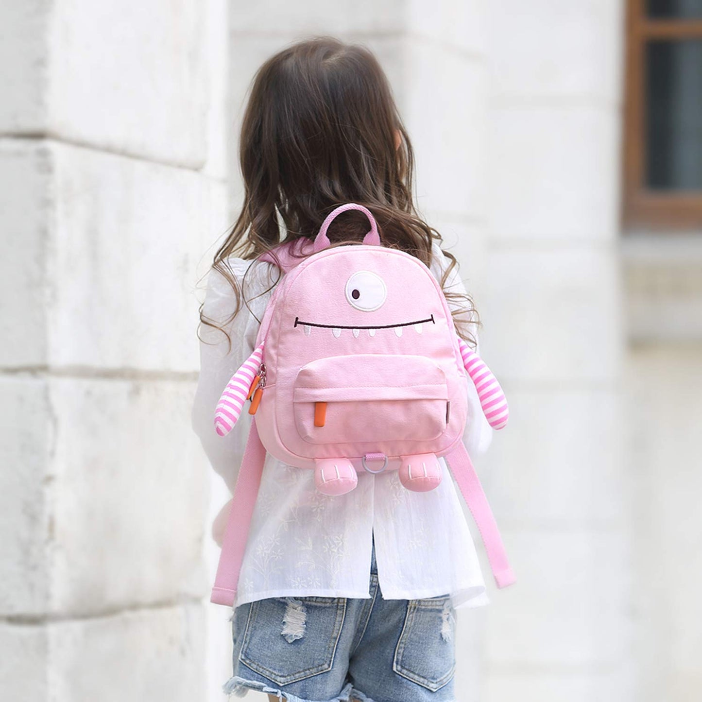 GAGAKU Toddler Backpack with Leash - Mini Kids Backpacks for Girls 2-5 Years Child Safety Backpack 3D Cartoon Animal Anti-Lost Preschool Backpack - Pink
