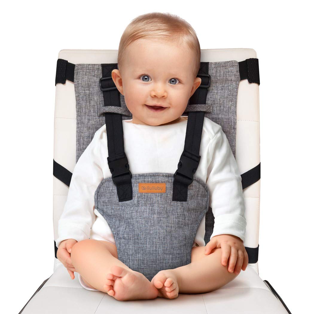 liuliuby Compact Travel High Chair | Portable High Chair for Baby | Baby Travel Essential Harness Seat | Must Haves for Vacations, Restaurants, Family Visits with Babies | Portable Highchair Seat