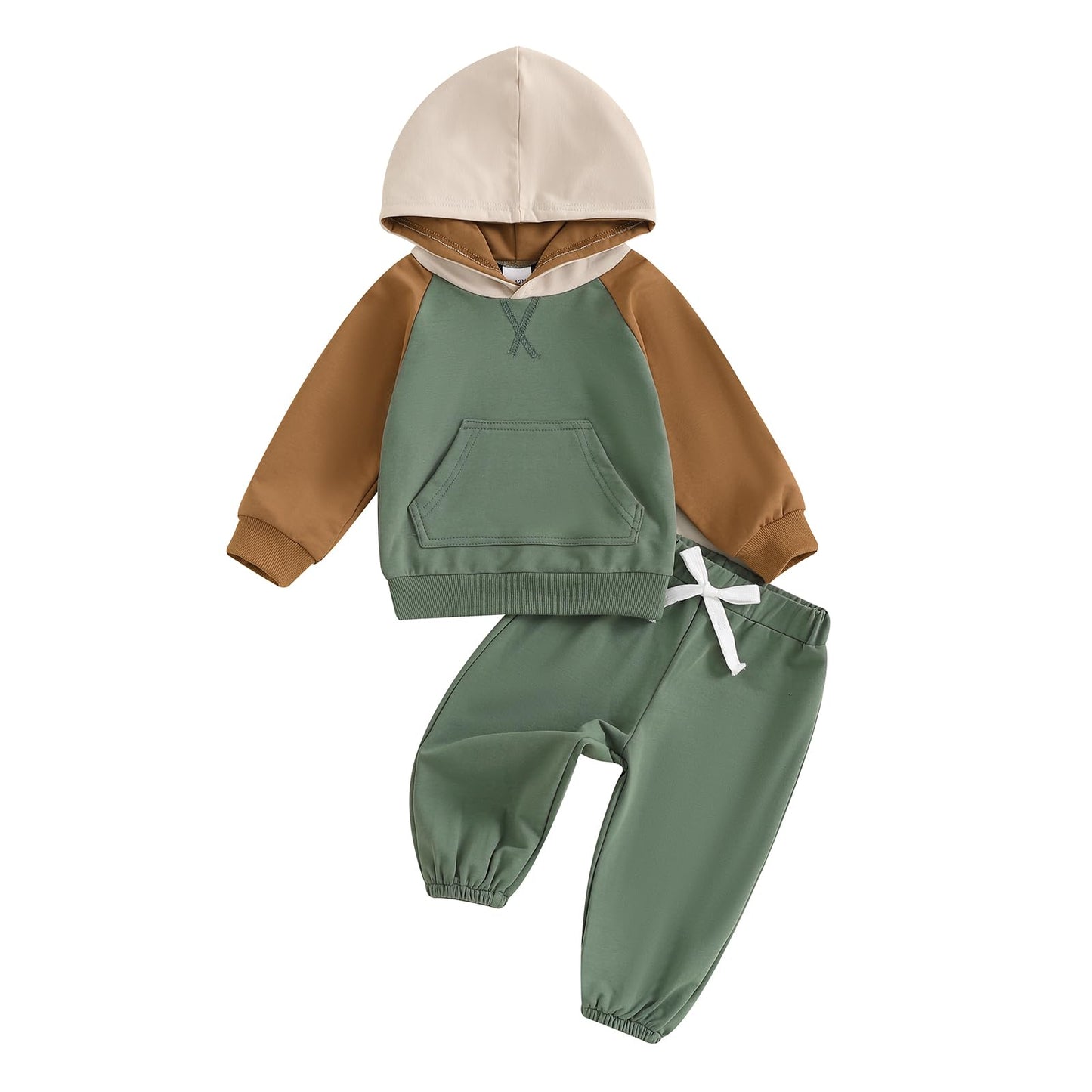 Infant Baby Boy Fall Winter Clothes Outfits Hooded Long Sweatshirt Pants Set Toddler Clothes 6 12 18 24 Months 2T