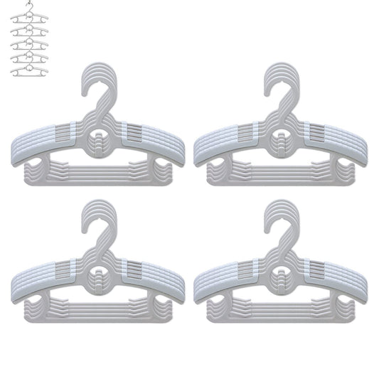 Baby Nursery Closet Hangers, Ultra Thin Non-Slip and Extendable Laundry Infant Pant Hanger for Newborn Clothes - 20pcs11-14" Pink Adjustable Children Coat Hanger for Girl Boy Toddler Kids Child